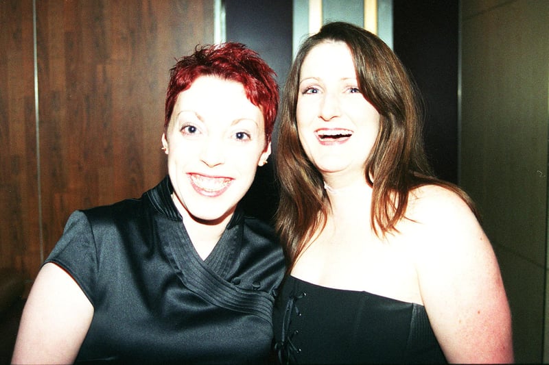 Vicki Burton and Andrea Ward at Matrix in February 2002