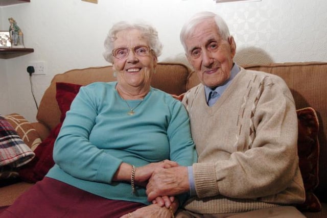 Couple Florie and George Allison in their Bentley home celebrating their 70th wedding anniversary on Christmas Day of 2007.