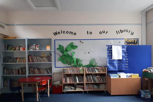 Carfield Primary School library before it was refurbished