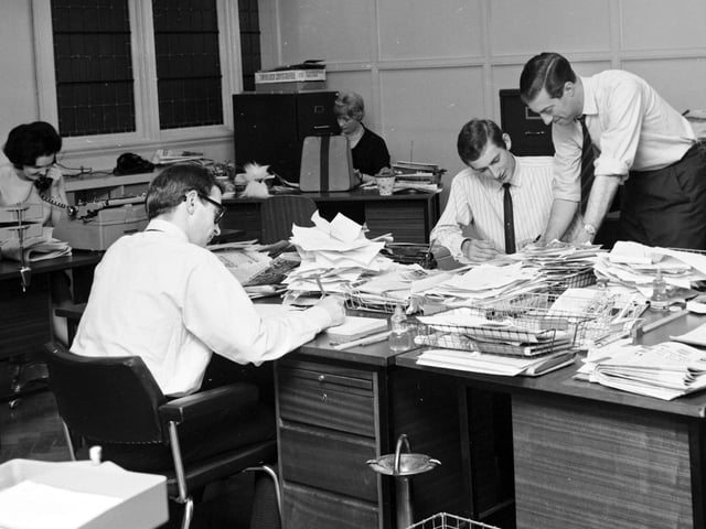 Scotsman editorial staff hard at work in September 1966.