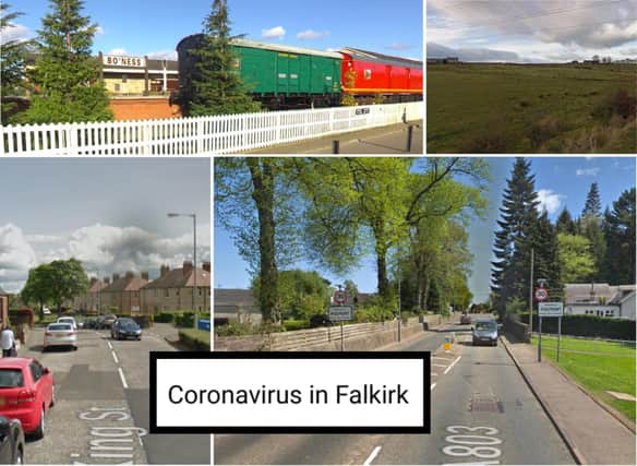 Here are the areas in Falkirk with the lowest number of cases reported in the last seven days.