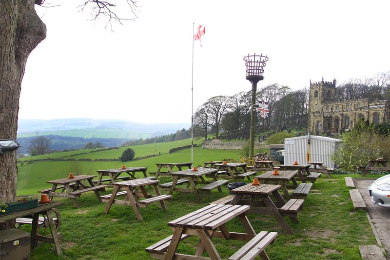 The Old Horns' beer garden benefits from a truly outstanding view of the surrounding countryside. It was recommended by a number of readers, including Steve Trickett, who said the view was stunning and the food is 'amazing' too, while Dave Lappin called the view 'beautiful'.