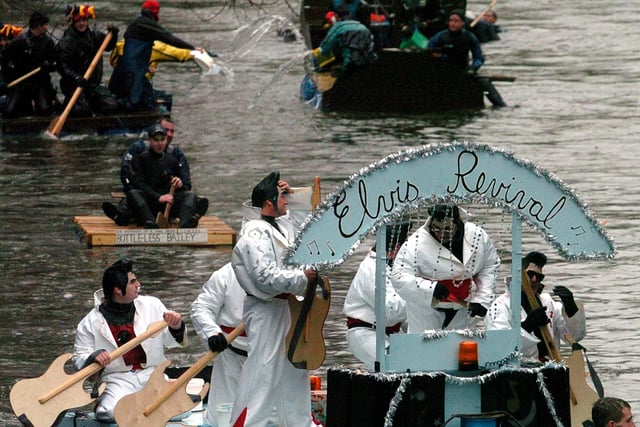 An Elvis themed raft during the 2003 race