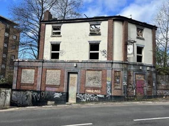 The former Durham Ox pub on Cricket Inn Road is in a 'very poor state of repair and care should be taken whilst on site'. Guide Price: £150,000