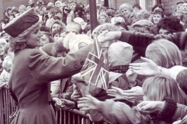 Princess Diana was given a rousing reception when she opened lkeston Community Hospital in 1987.