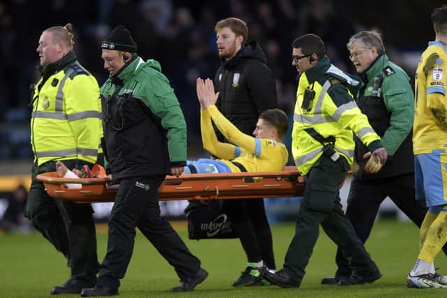 George Byers was stretchered off for Sheffield Wednesday against Wycombe Wanderers, as was Reece James. (Steve Ellis)