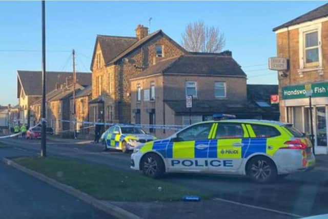 The investigation into a hit and run which saw a man seriously injured as thieves took his car has moved onto a Sheffield suburb. Picture shows police on the scene at Handsworth Road on Tuesday