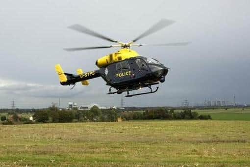 A police helicopter helped South Yorkshire Police track a dangerous Sheffield driver as he was being pursued by officers in a vehicle who had spotted the motorist in a stolen van.