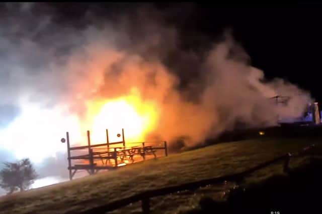 Firefighters dealt with a blaze at Loxley Golf Club in Sheffield last night (Photo: Brian Hopwood)