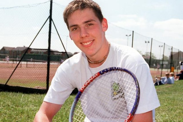 Chris May from Bessacar playing tennis in 1997.