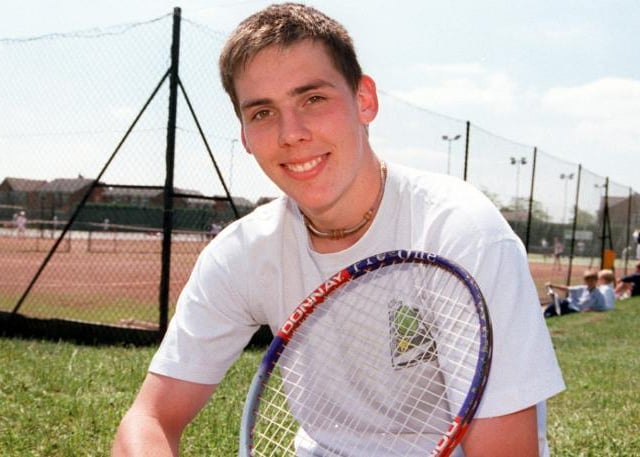 Chris May from Bessacar playing tennis in 1997.