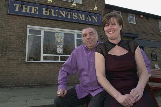 Janet and David Fenwick who ran the Huntsman pub in 2000