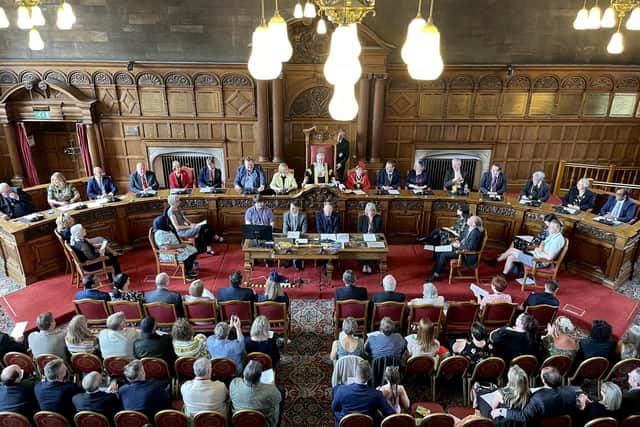 Sheffield Town Hall council chamber.