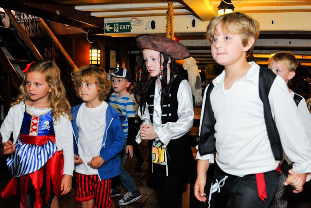 Youngsters from St Bega's Primary School played pirates when they paid a visit to HMS Trincomalee in 2014.