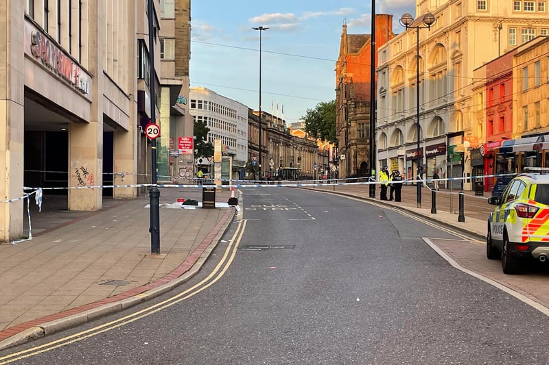 High Street remains sealed off.