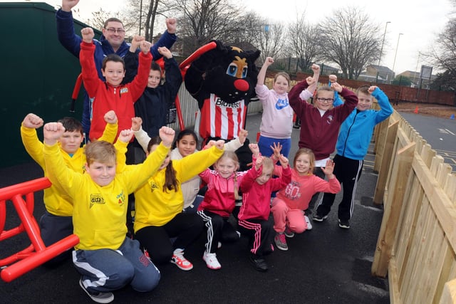 St Bedes Primary School's official playground launch was held with Sunderland's mascot Samson. Who can you spot in this photo from five years ago?
