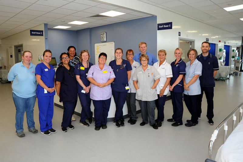 Chesterfield Royal Hospital emergency department staff in 2014  in the revamped unit.