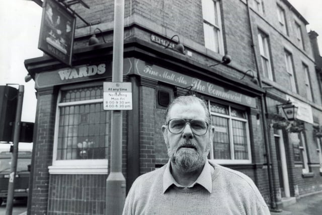 Reggie Williams, manager of the Commercial pub, Attercliffe, pictured in January 1989