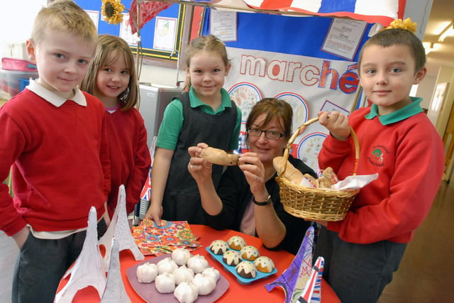 Artist Gilly Rogers helped pupils to make a French market in 2009. Does this bring back happy memories?