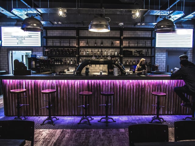 This popular bar is known for its live music.