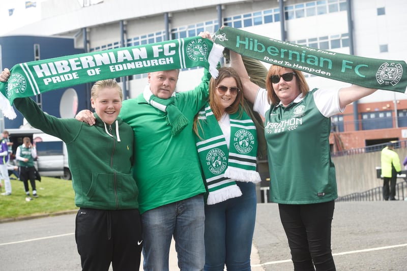 Kieran, Robert, Carly and Mandy Fox made the journey to witness Hampden history in 2016.
Pic Greg Macvean