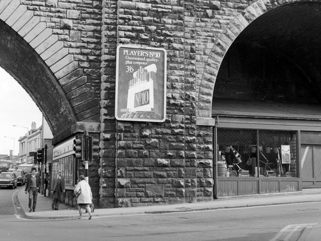 The imposing viaduct and the view from Queen Street.