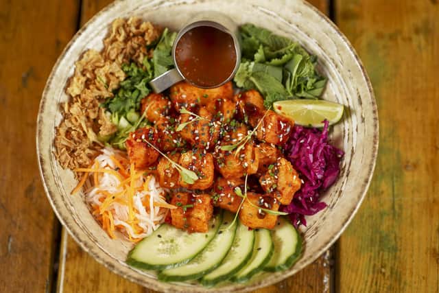 Food Review of Nam Song on Dyson Place. Vegan Tofu Salad. Picture Scott Merrylees
