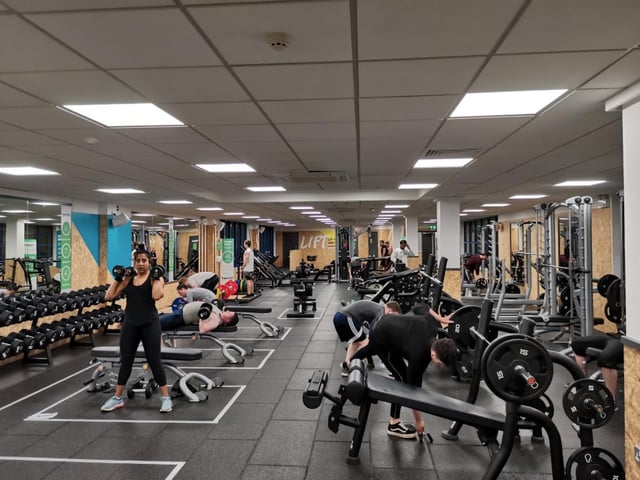 Many people were up early this morning to be first into the gym when it reopened.