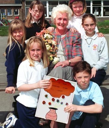 Margaret Horner retired from her position of senior midday supervisor at Barnburgh Primary School in April of 1997.