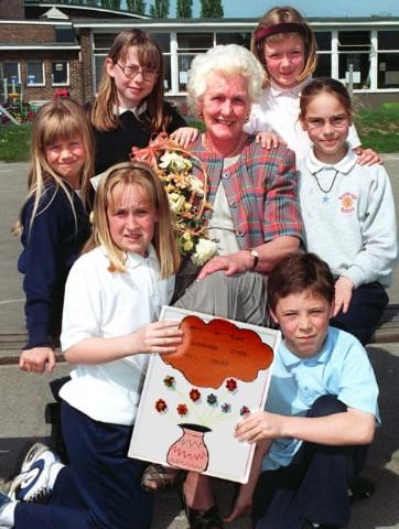 Margaret Horner retired from her position of senior midday supervisor at Barnburgh Primary School in April of 1997.