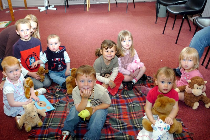 It's a Read and Rhyme Teddy Bear's picnic at Foggy Furze Library in 2007. Remember it?