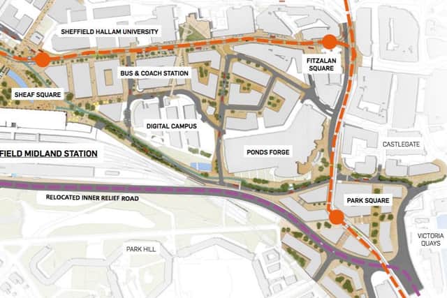 A new dual carriageway off the Parkway could replace the tram line behind the station and South Street tram bridge could be removed.