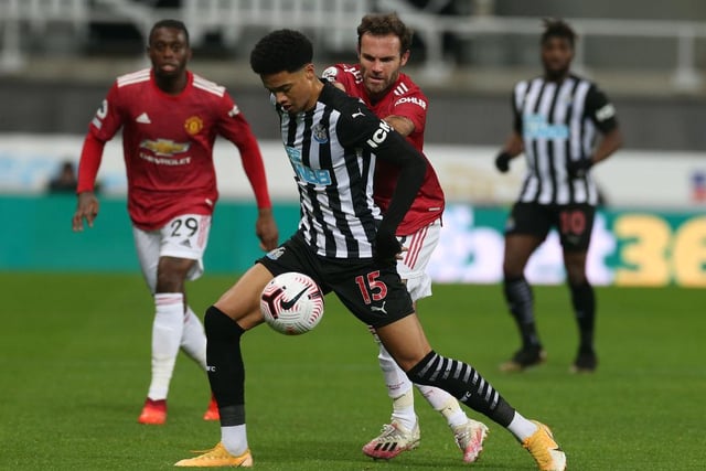 Think it's fair to say he's had a nervy start to life at Newcastle United. The signs of a good player are there, but he's clearly still learning his game in this team.