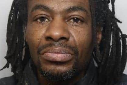 Pictured is  Lupin Ntungi, aged 41, of Spotswood Mount, Gleadless, Sheffield, who pleaded guilty to one count of robbery. He was sentenced to two years of custody.