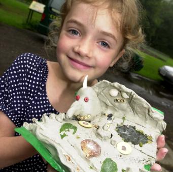 The Wild Things event at Sandall Beat Woods in 2002. Lizzie Cummings-Knight aged eight.