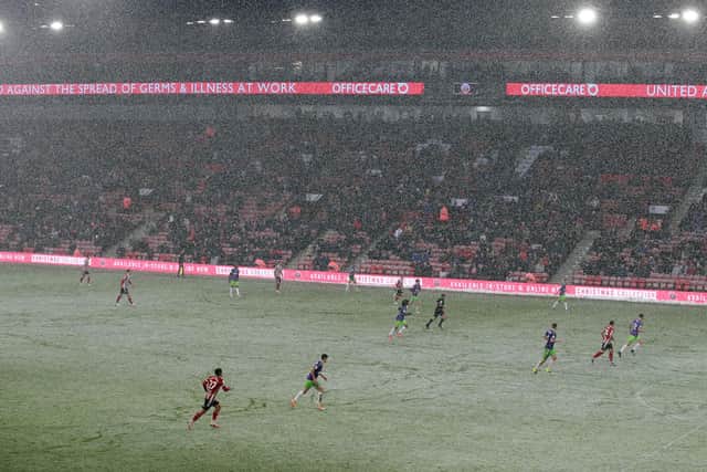 Sheffield United beat Bristol City 1-0 at a snowy Bramall Lane: Simon Bellis / Sportimage