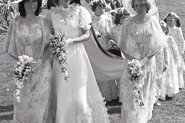 Hayfield Carnival's May Queen in 1980