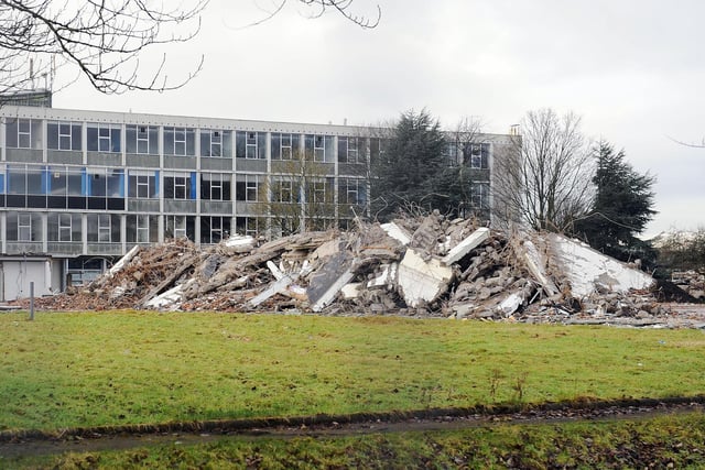 One part of the site has been reduced to a pile of rubble ...
Picture Michael Gillen.