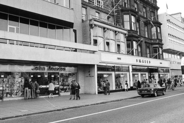 John Menzies had several branches across Edinburgh, but the Princes Street store was by far the biggest. The store became synonymous as a vendor of records, toys and games, in addition to its traditional range of books, magazines and stationery and was immortalised in Danny Boyle’s 1996 film Trainspotting.
