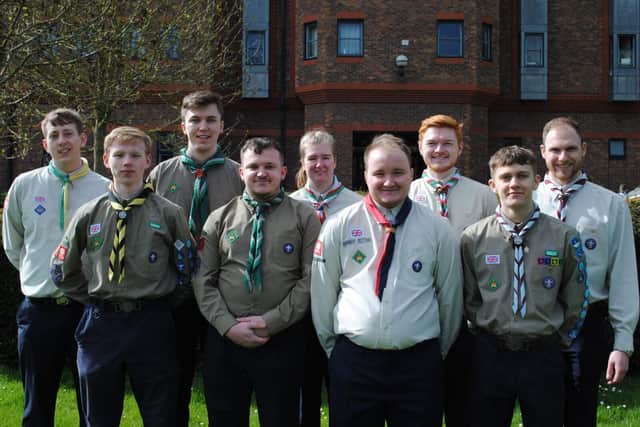 Matthew Sellers and other King's Scout Award Recipients from South Yorkshire.