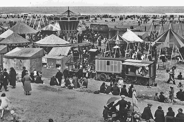 A bustling scene at Seaton Carew. Photo: Hartlepool Library Service