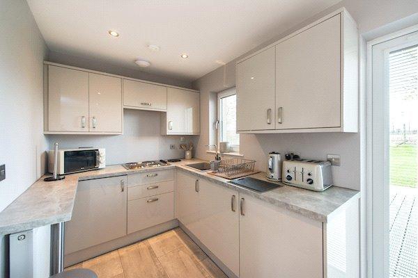 Studio apartment kitchenette.
