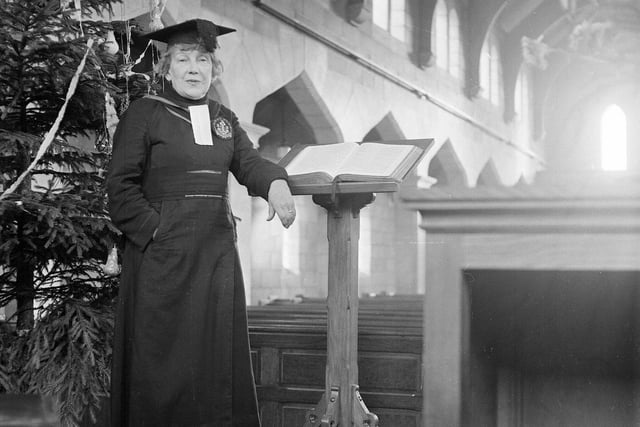 The Rev Isabel Shedden, Minister at Granton Congregational Church, in 1964.