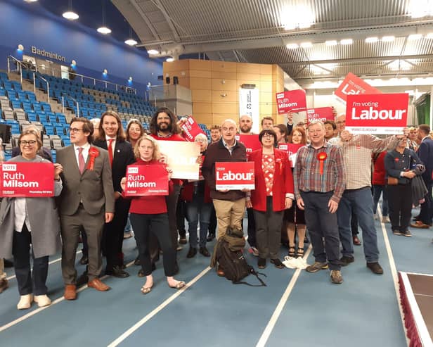 Sheffield City Council Labour Party candidates and supporters celebrating their wins in the May 2024 council elections. The count was held at the English Institute of Sport in Attercliffe. Picture: Julia Armstrong, LDRS