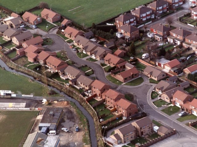 The new housing development next to Tattersfield, Doncaster back in 1997