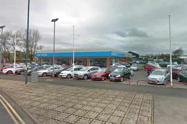 The land on which this now empty car showroom stands is advertised on rightmove.co.uk for £900,000.