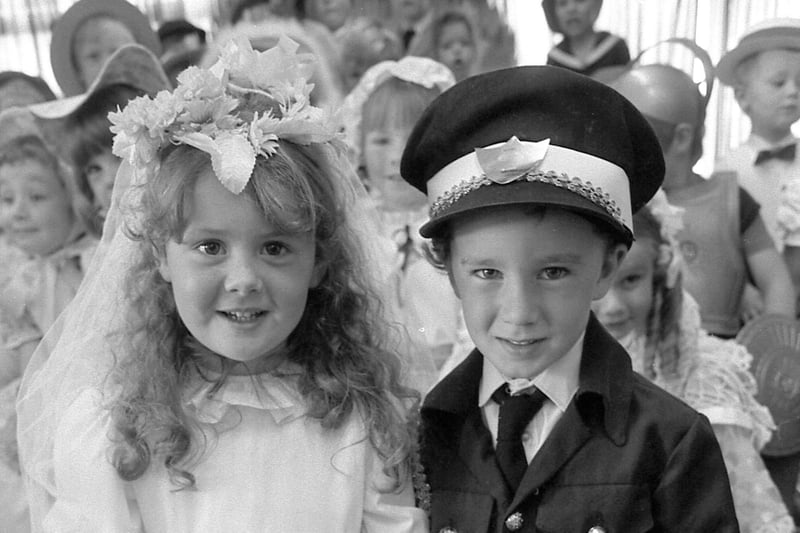 Back to July 1986 for this mock wedding at Marsden Primary School. Remember it?