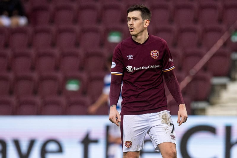The midfielder helped keep Hearts on the front foot but didn't have the same spark as last week.