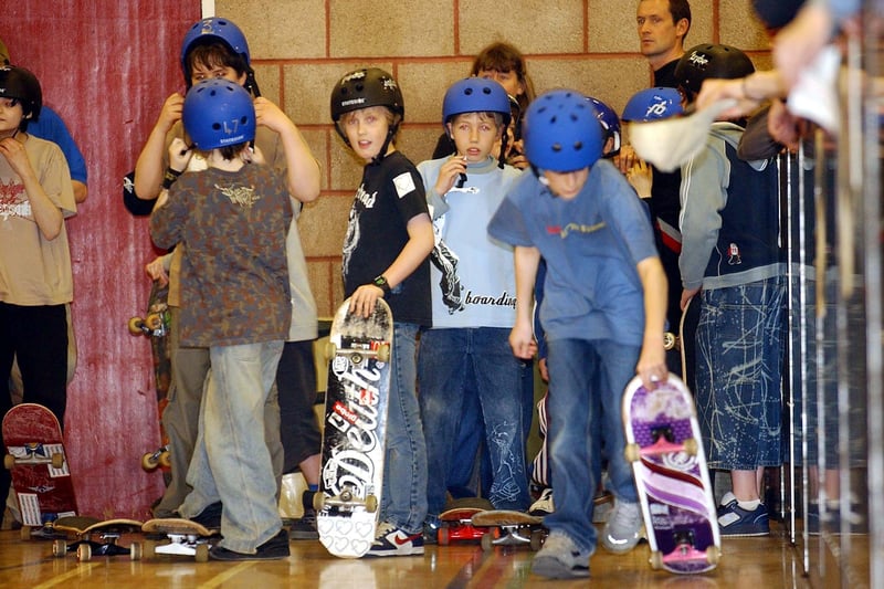 A 2005 scene from the Mill House Leisure Centre skateboarding event and what a turnout there was. Were you there?