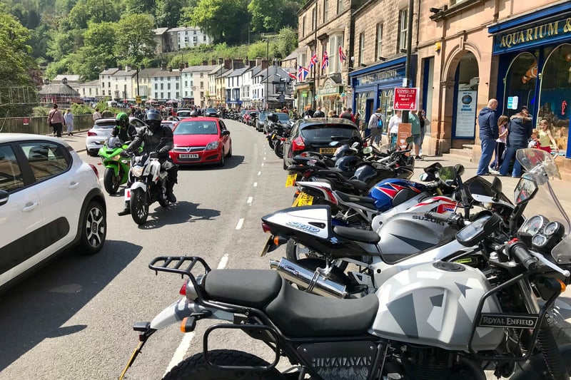 It wasn't easy to find a parking space as bikers flocked to the resort.